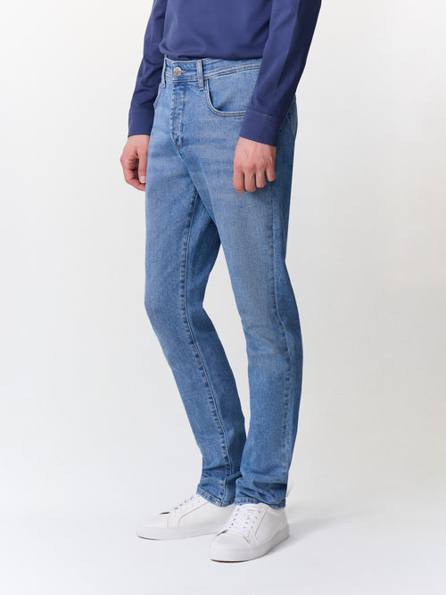 Jean Jack semi regular en coton stretch bleu jeans - Father & Sons   -  