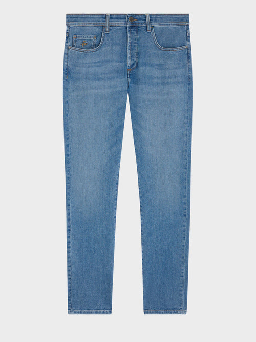 Jean Jack semi regular en coton stretch bleu jeans - Father & Sons   - 4 