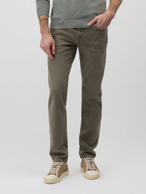Jean Jody Slim en coton stretch kaki - Father & Sons   -  