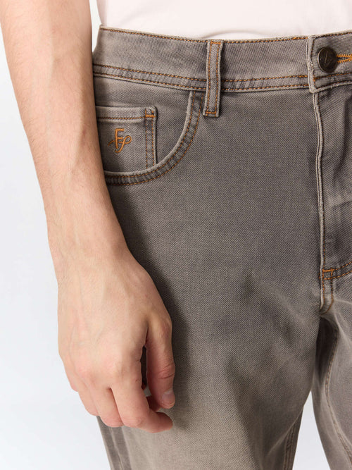 Jean Jack semi regular en coton stretch kaki - Father & Sons   - 3 