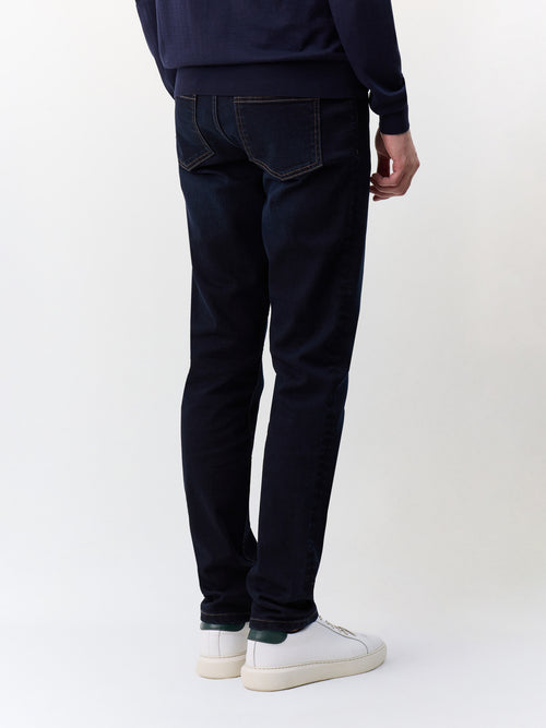 Jean Jody slim en coton stretch bleu marine - 2 - Father & Sons   - 6 