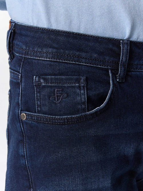 Jean Jody slim en coton stretch bleu marine - Father & Sons   - 3 