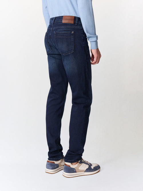 Jean Jody slim en coton stretch bleu marine - 2 - Father & Sons   - 7 