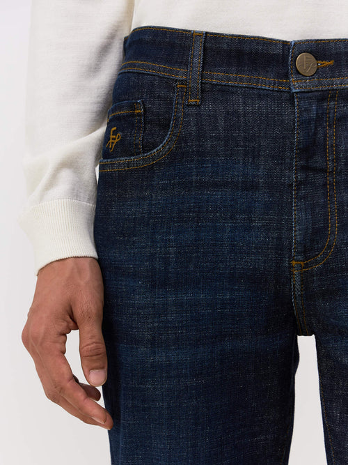 Jean Jack Regular en coton stretch bleu indigo - Father & Sons   - 3 