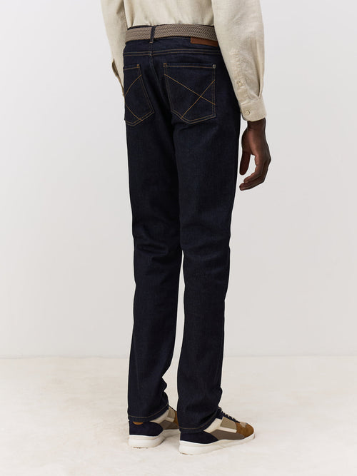 Jean Jack Regular en coton stretch bleu marine - 2 - Father & Sons   - 17 