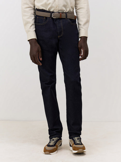 Jean Jack Regular en coton stretch bleu marine - 1 - Father & Sons   - 17 