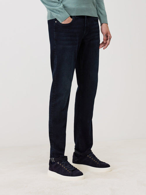 Jean Jody Slim en coton stretch bleu marine - Father & Sons   -  