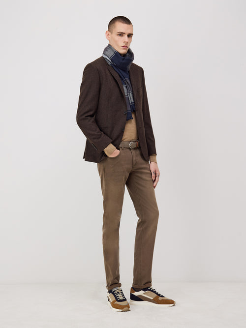 Jean Jody Slim en coton stretch marron - Father & Sons   - 4 