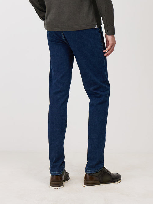 Jean Jim Slim en coton mélangé bleu turquin - 2 - Father & Sons   - 16 