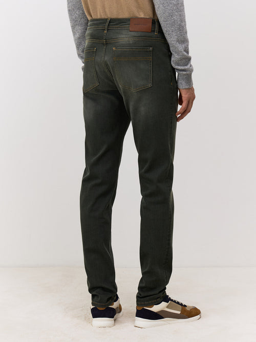 Jean Jody Slim en coton mélangé stretch olive - 2 - Father & Sons   - 15 