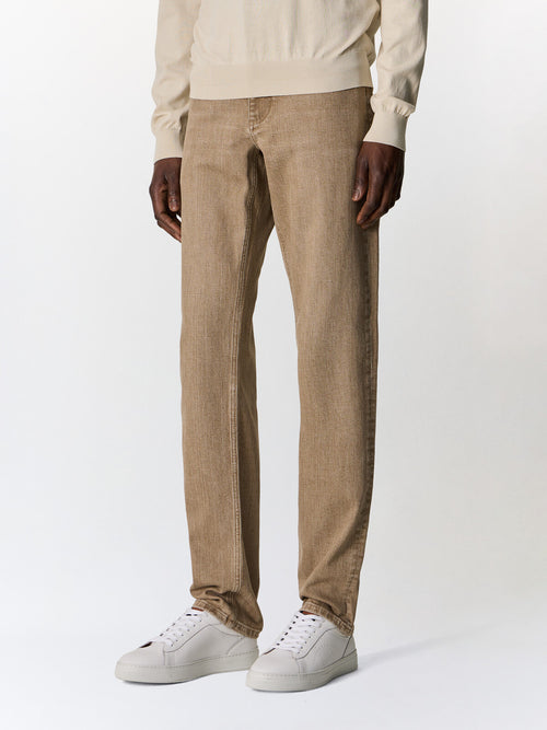 Jean Jody slim en coton stretch marron - 1 - Father & Sons   - 6 