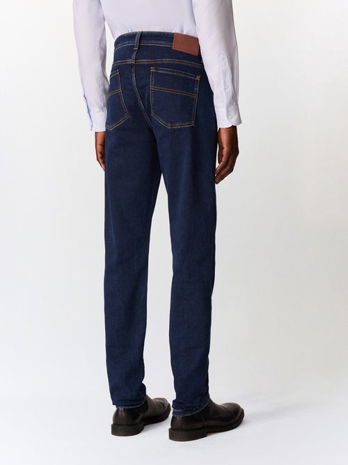 Jean Jody slim en coton stretch bleu indigo - 2 - Father & Sons   - 13 