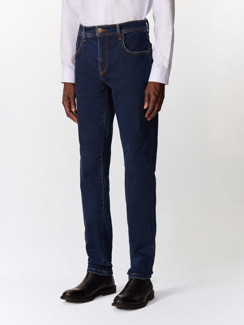 Jean Jody slim en coton stretch bleu indigo - 1 - Father & Sons   - 13 