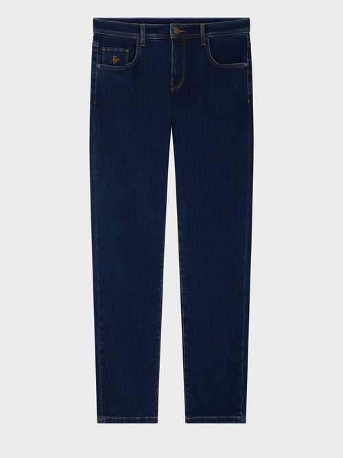 Jean Jody slim en coton stretch bleu indigo - Father & Sons   - 1 