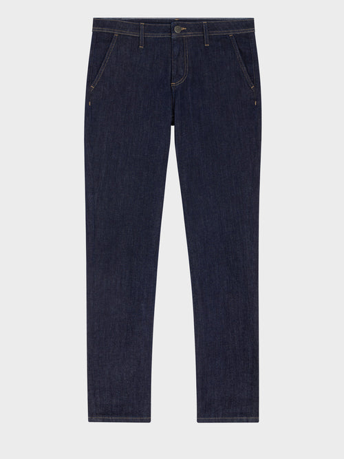 Jean Jim slim en coton stretch bleu indigo - Father & Sons   - 1 