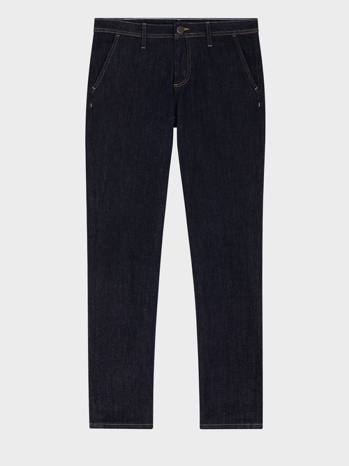 Jean Jim slim en coton stretch bleu indigo - Father & Sons   - 6 