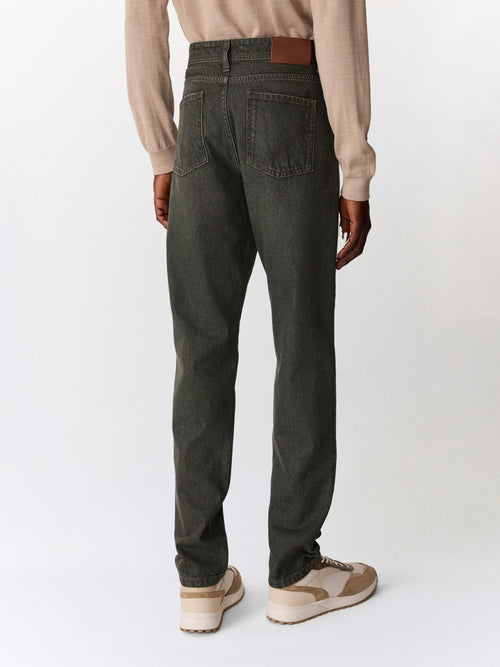 Jean Jack semi regular en coton kaki - Father & Sons   - 2 
