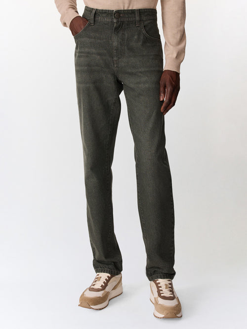 Jean Jack semi regular en coton kaki - Father & Sons   - 1 