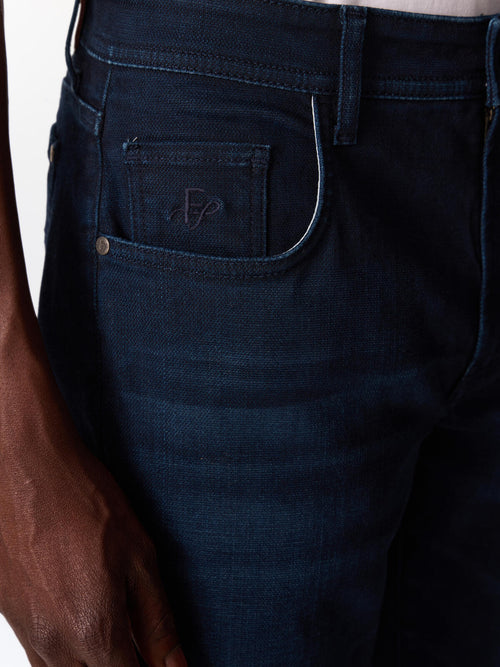Jean Jody slim en coton stretch bleu marine - Father & Sons   - 3 