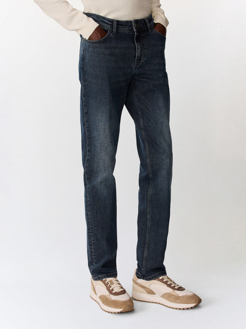 Jean Jody slim en coton stretch bleu marine - 1 - Father & Sons   - 11 