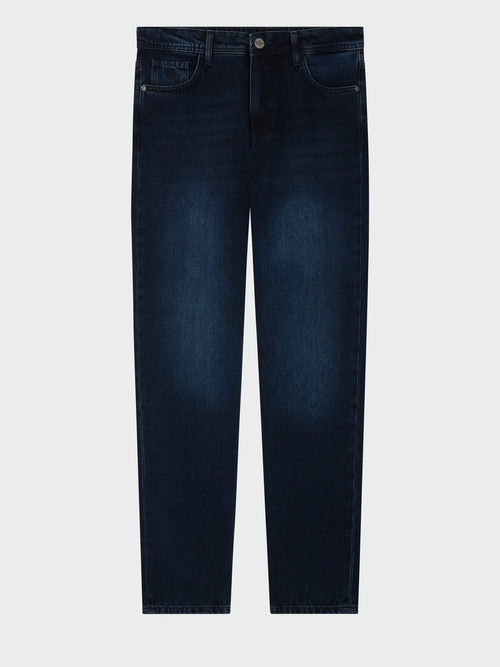 Jean Jack semi regular en coton bleu marine - Father & Sons   - 1 