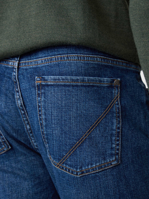Jean Jack regular en coton stretch bleu indigo - Father & Sons   - 3 