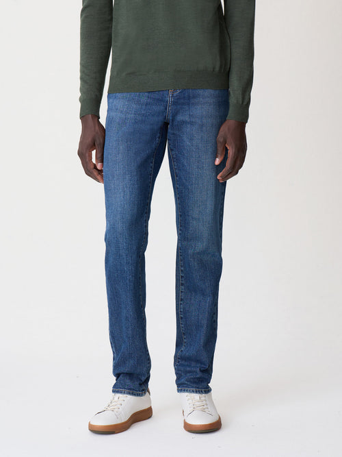Jean Jack regular en coton stretch bleu indigo - 1 - Father & Sons   - 16 