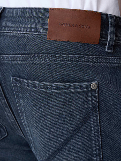 Jean Jack regular en coton stretch bleu marine - Father & Sons   - 3 