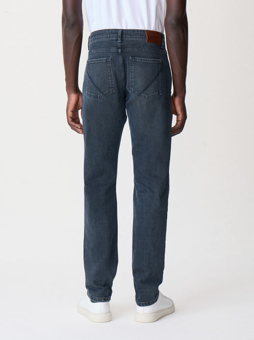 Jean Jack regular en coton stretch bleu marine - 2 - Father & Sons   - 12 