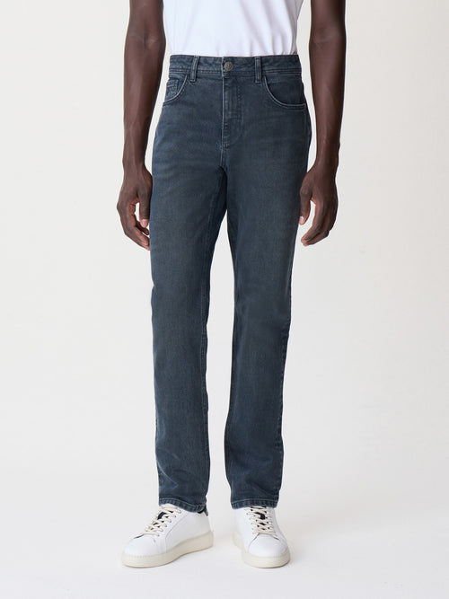 Jean Jack regular en coton stretch bleu marine - 1 - Father & Sons   - 12 