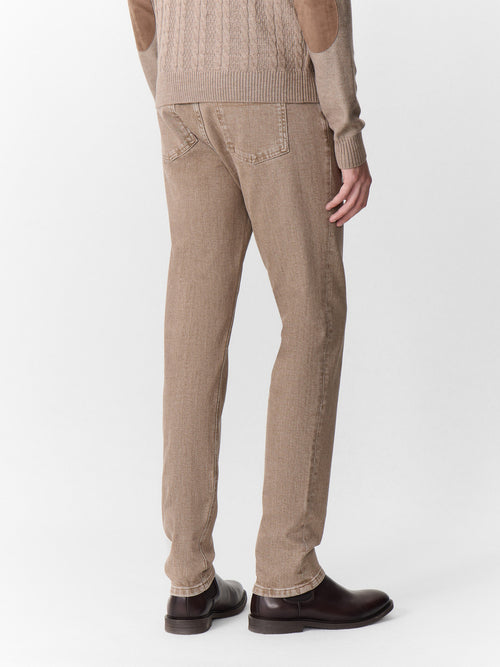 Jean Jody slim en coton stretch camel - 2 - Father & Sons   - 17 