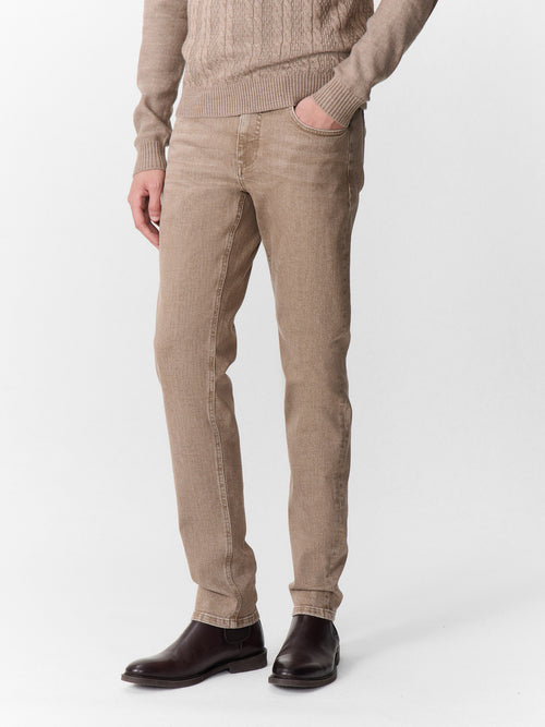 Jean Jody slim en coton stretch camel - 1 - Father & Sons   - 17 