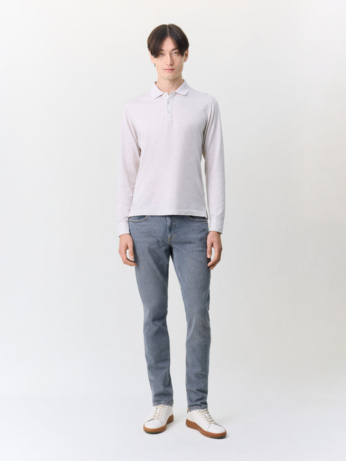 Jean Jody slim en coton stretch bleu gris - Father & Sons   - 4 