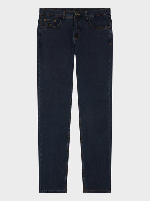 Jean Jody slim en coton stretch bleu indigo - 1 - Father & Sons   - 14 