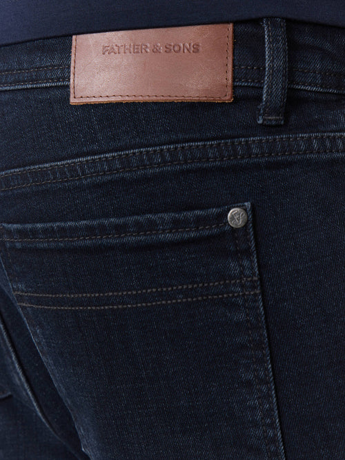 Jean Jody slim en coton stretch bleu marine - Father & Sons   - 3 