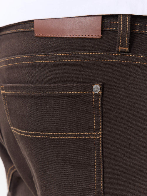 Jean Jody slim en coton stretch marron - Father & Sons   - 3 