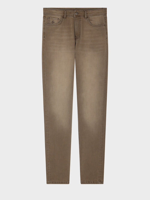 Jean Jody slim en coton stretch marron - Father & Sons   - 1 