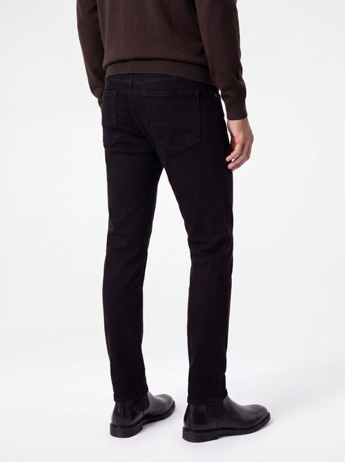 Jean slim en coton stretch noir brut - 2 - Father & Sons   - 3 