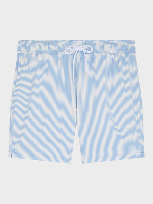 Maillot de bain à rayures bleu ciel - Father & Sons   - 1 