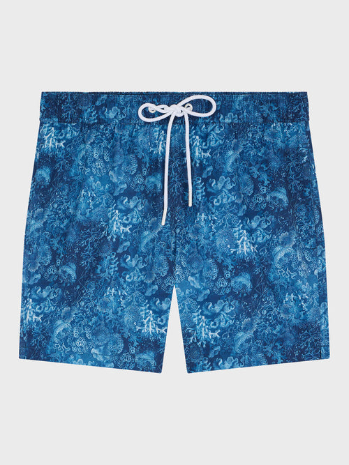 Maillot de bain bleu indigo à motif - Father & Sons   - 1 