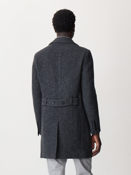 Manteau en laine mélangée grise - 2 - Father & Sons   - 6 