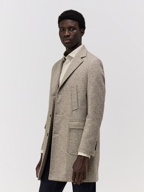 Manteau en laine mélangée beige - 1 - Father & Sons   - 3 