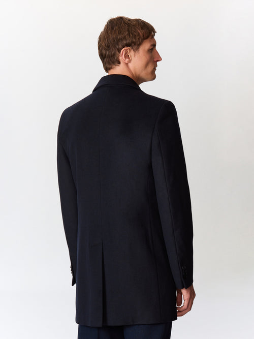 Manteau en laine mélangée bleu marine - 2 - Father & Sons   - 2 