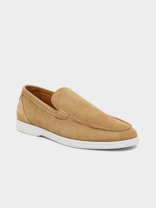 Mocassins en cuir nubuck beige - 1 - Father & Sons   - 15 