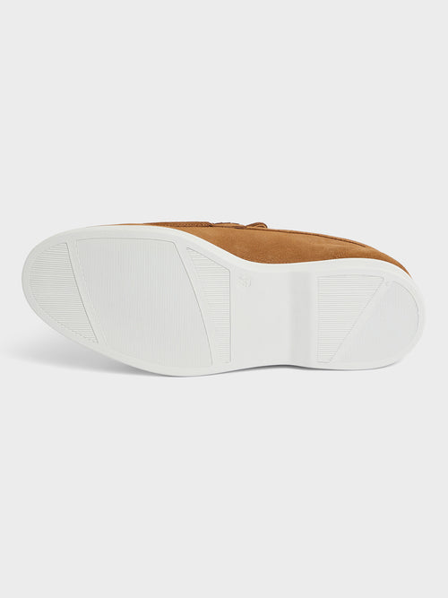 Mocassins en cuir nubuck cognac - Father & Sons   - 3 
