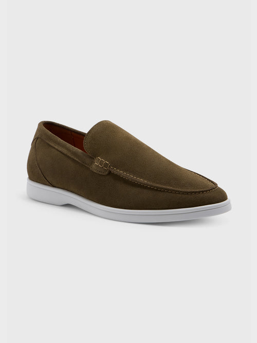 Mocassins en cuir nubuck kaki - 1 - Father & Sons   - 1 