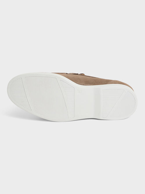 Mocassins en cuir nubuck marron - Father & Sons   - 3 