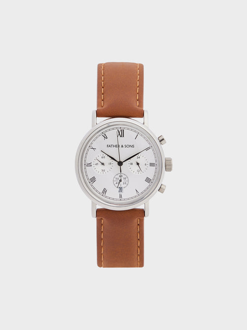 Montre bracelet en cuir cognac - 1 - Father & Sons   - 1 
