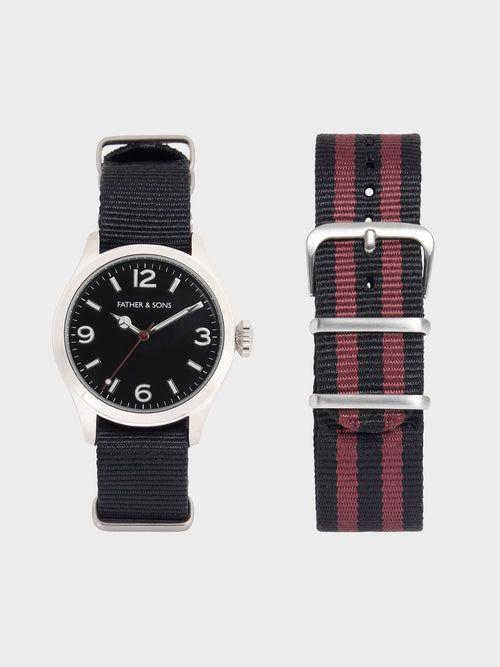 Montre 2 bracelets noirs - 1 - Father & Sons   - 1 