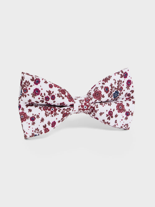 Noeud papillon à motif fleuri bordeaux - Father & Sons   -  